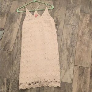 Natalie white lace slip dress